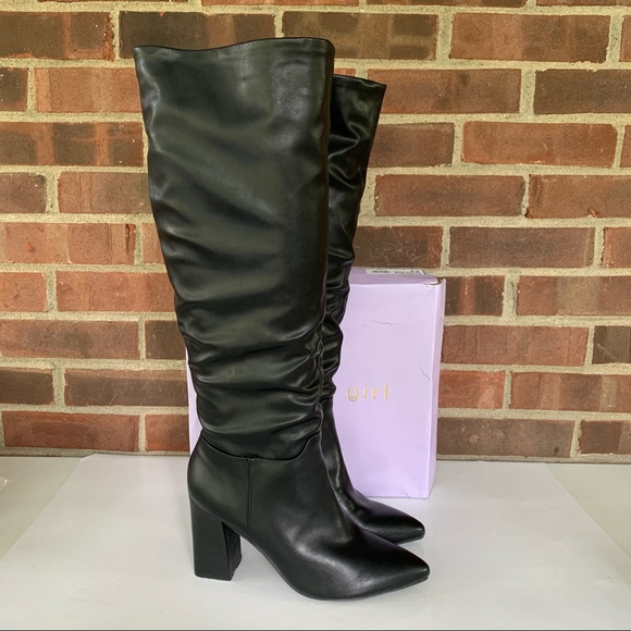 Madden Girl Shoes Madden Girl Fairfield Black Knee High Block Heel